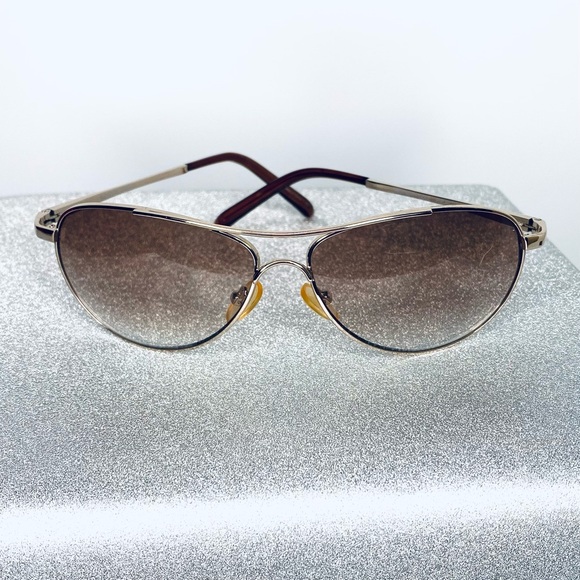 KENNETH COLE REACTION Gold and Brown Aviator Sunglasses main image 6